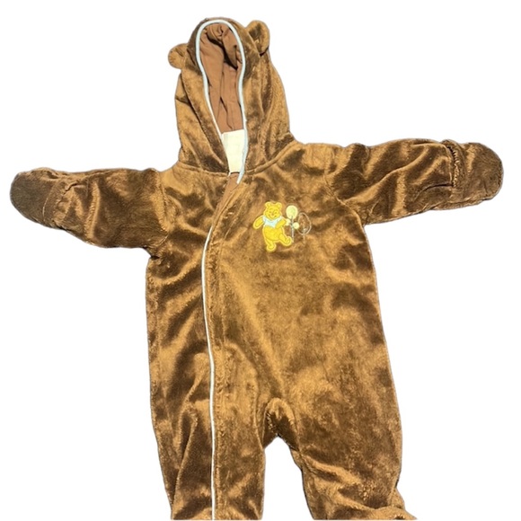 Disney Baby Winnie the Pooh Brown snowsuit size 6/9 months - Picture 1 of 5